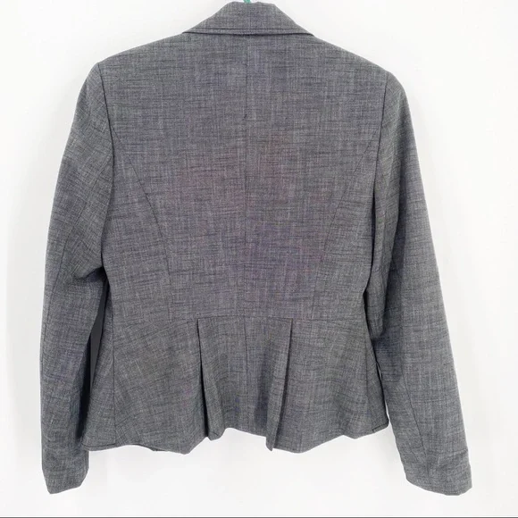 Rafaella Button Front Fitted Gray Jacket Size 6 - Picture 3 of 5
